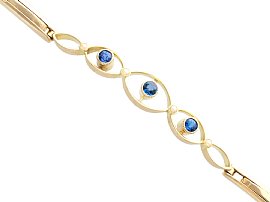 Pearl and Sapphire Bracelet Yellow Gold