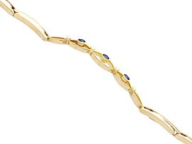 Pearl and Sapphire Bracelet Yellow Gold