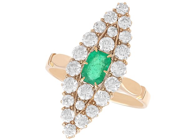 1920s Emerald and Diamond Ring for Sale