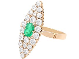 diamond ring with emerald