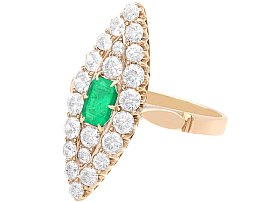 diamond ring with emerald