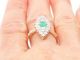 emerald ring close up