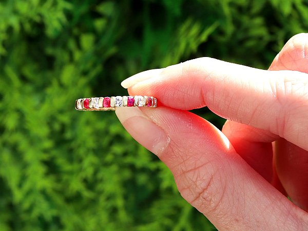 ruby and diamond eternity ring 