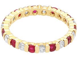 Vintage 1980s ruby eternity ring