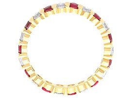 Ruby and Diamond Eternity Ring in Yellow Gold