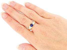 sapphire gemstone ring on hand