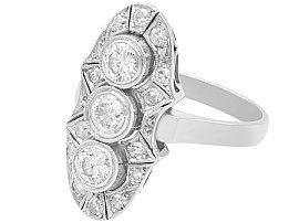 White Gold Art Deco Diamond Ring