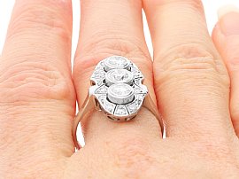 Antique Art Deco Diamond Ring Modelled