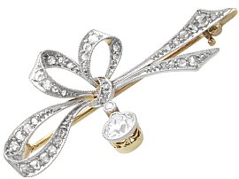 gold diamond brooch