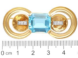 aquamarin brooch measurements