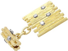 Diamond Gold Cufflinks