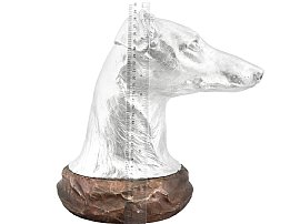 Antique Silver and Copper Dog Head Trophy