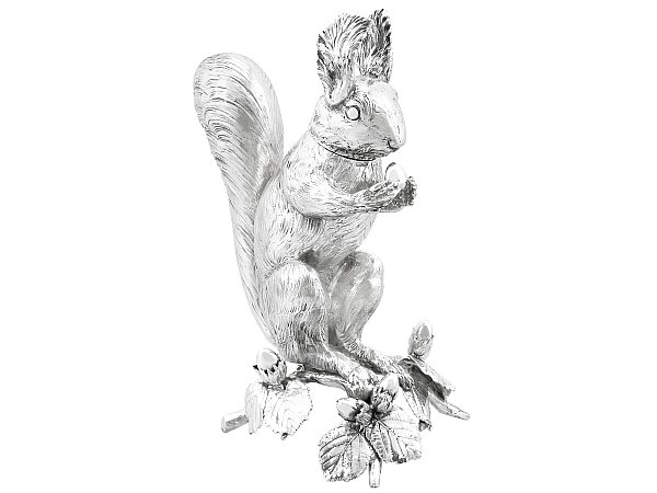 Rare Squirrel Sterling Silver Sugar Box UK