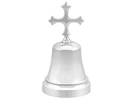 Cross Handle Silver Table Bell 