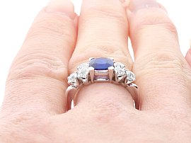 Sapphire Dress Ring Being Worm