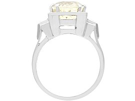 Oval Yellow Sapphire Ring in Platinum