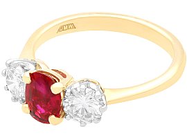 Ruby and Diamond Trilogy Ring