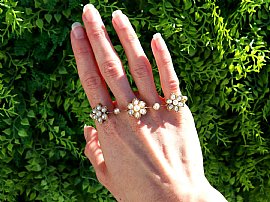 Antique Pearl and Gold Necklace and Bracelet Set