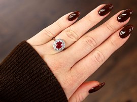 Ruby ring with Brown Nails