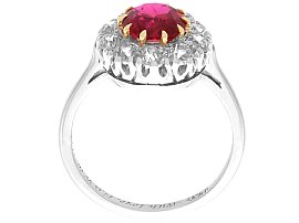 Ruby and Diamond Gold Cluster Ring