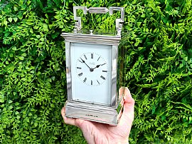 Silver Carriage Clock Antique