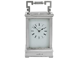 Silver Carriage Clock Antique