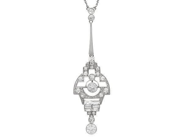 Art Deco Diamond Necklace Pendant