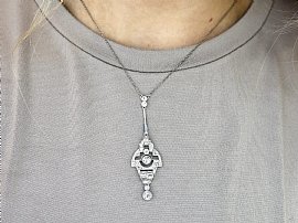 Art Deco Diamond Necklace Pendant