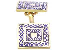 Antique Gold Enamel Cufflinks