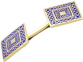 Antique Gold Enamel Cufflinks