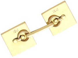 Antique Gold Enamel Cufflinks underside