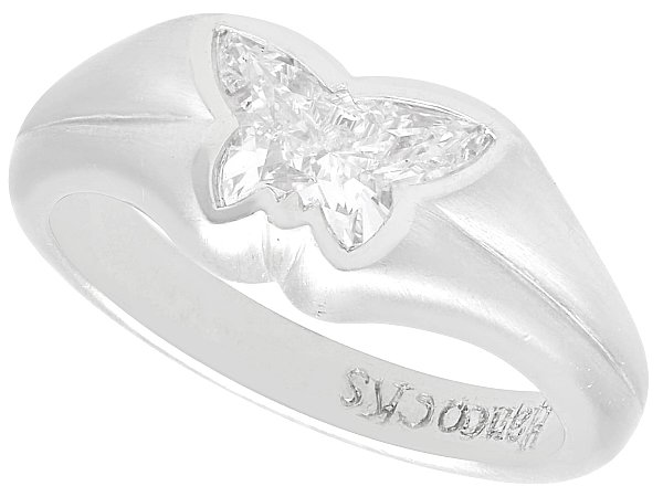 Diamond Butterfly Ring in Platinum