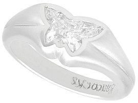 Diamond Butterfly Ring in Platinum