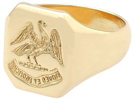 Antique 9k Yellow Gold Signet Ring