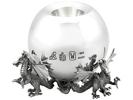 Sterling Silver Dragon Candle Holders UK