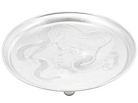 Chinese Silver Dragon Salver