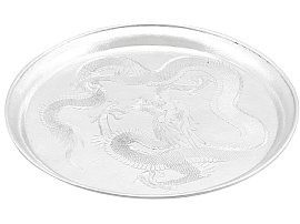 Chinese Silver Dragon Salver