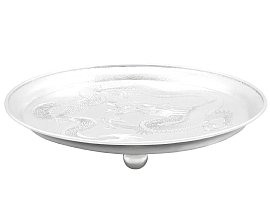 Chinese Silver Dragon Salver