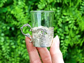 Victorian Silver Drinking Glasses and Tray