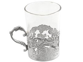 Victorian Silver Drinking Glasses and Tray