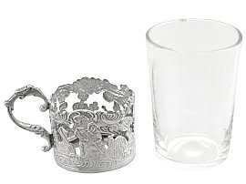 Victorian Silver Drinking Glasses and Tray