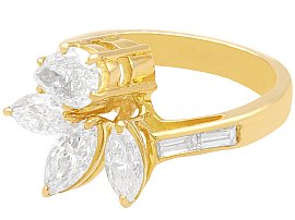 Marquise and Round Cut Diamond Dress Ring