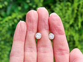 1920s Diamond Stud Earrings for Sale 