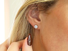 1920s Diamond Stud Earrings for Sale 