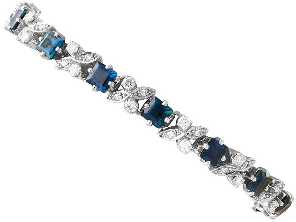 Sapphire and Diamond Bracelet White Gold