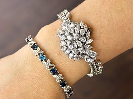 Sapphire and Diamond Bracelet White Gold