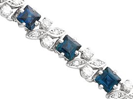 Sapphire and Diamond Bracelet White Gold