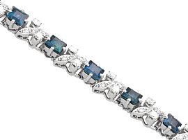 Sapphire and Diamond Bracelet White Gold