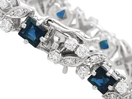 Clasp of Sapphire and Diamond Bracelet