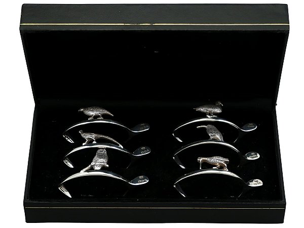 Silver Game Bird Napkin Rings